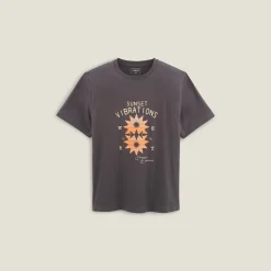 Jules Tee shirt col rond imprimé placé devant- T-shirt