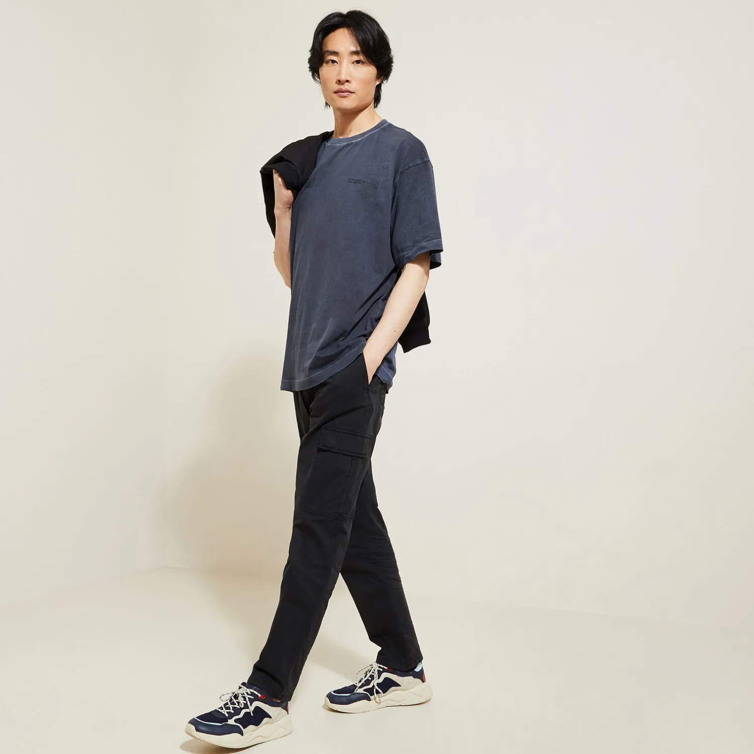 Jules Tee shirt col rond imprimé en coton- T-shirt