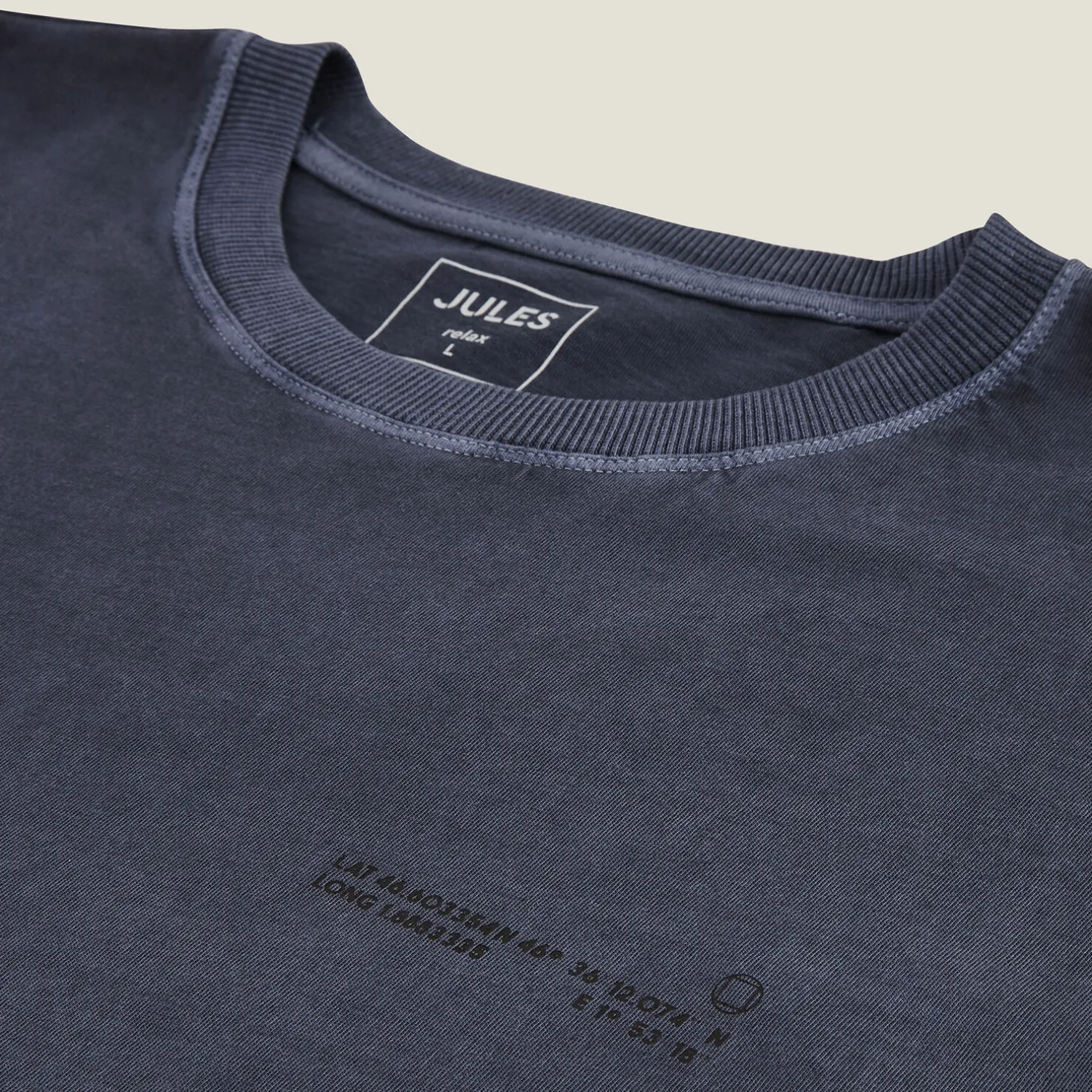 Jules Tee shirt col rond imprimé en coton- T-shirt