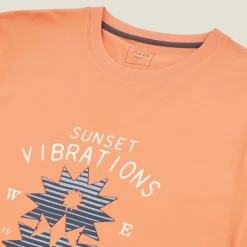 Jules Tee shirt col rond imprimé placé devant- T-shirt