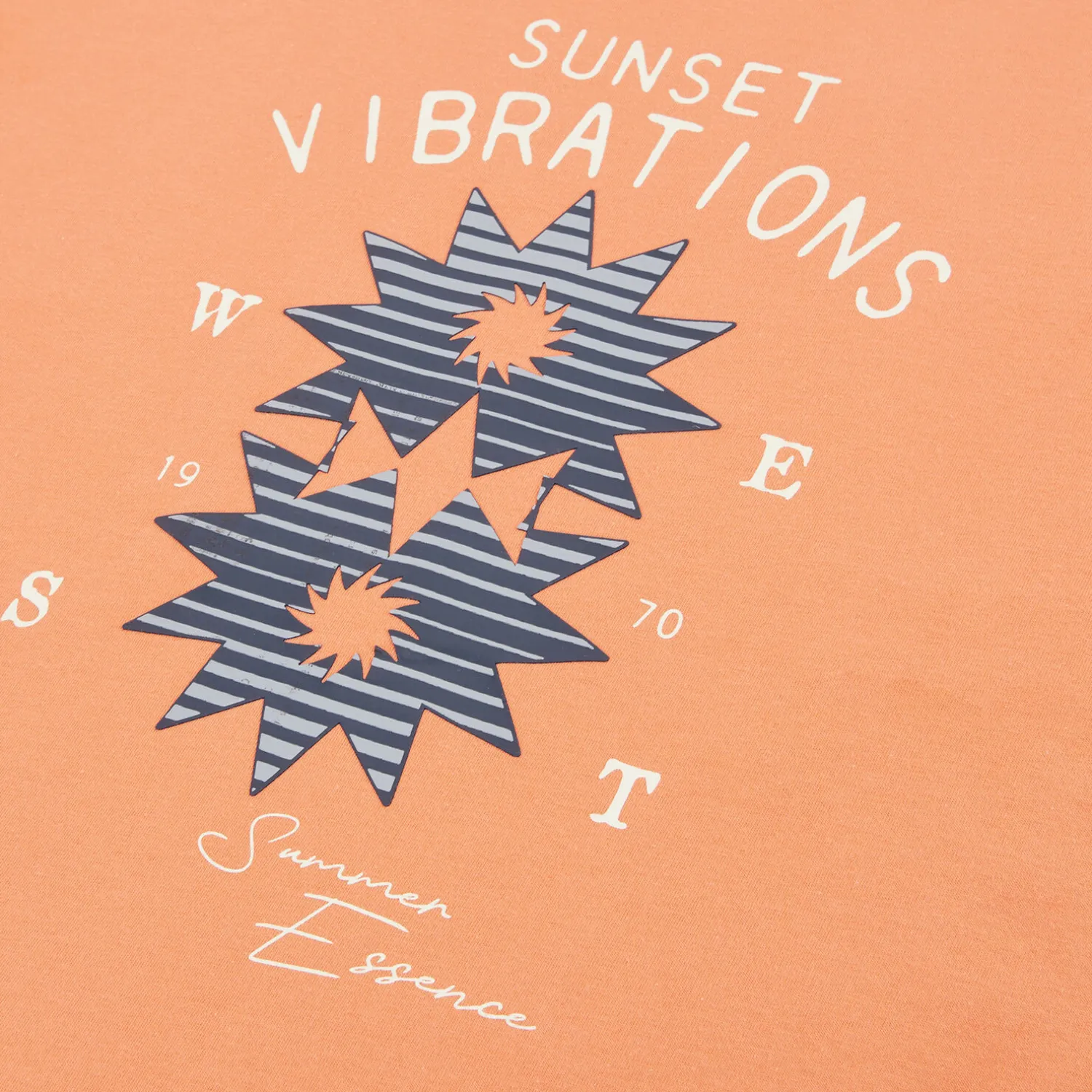 Jules Tee shirt col rond imprimé placé devant- T-shirt