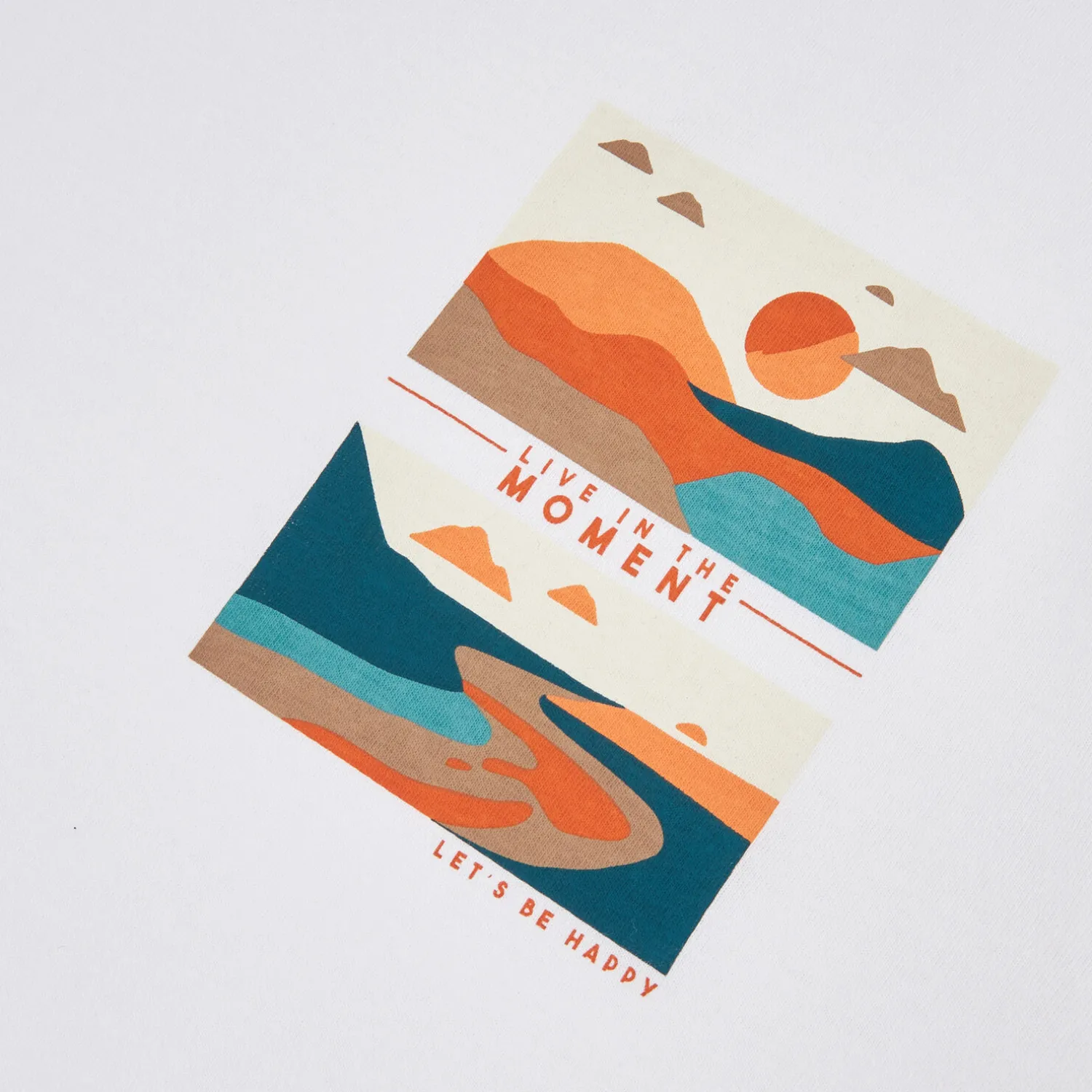 Jules Tee shirt col rond imprimé placé paysage- T-shirt