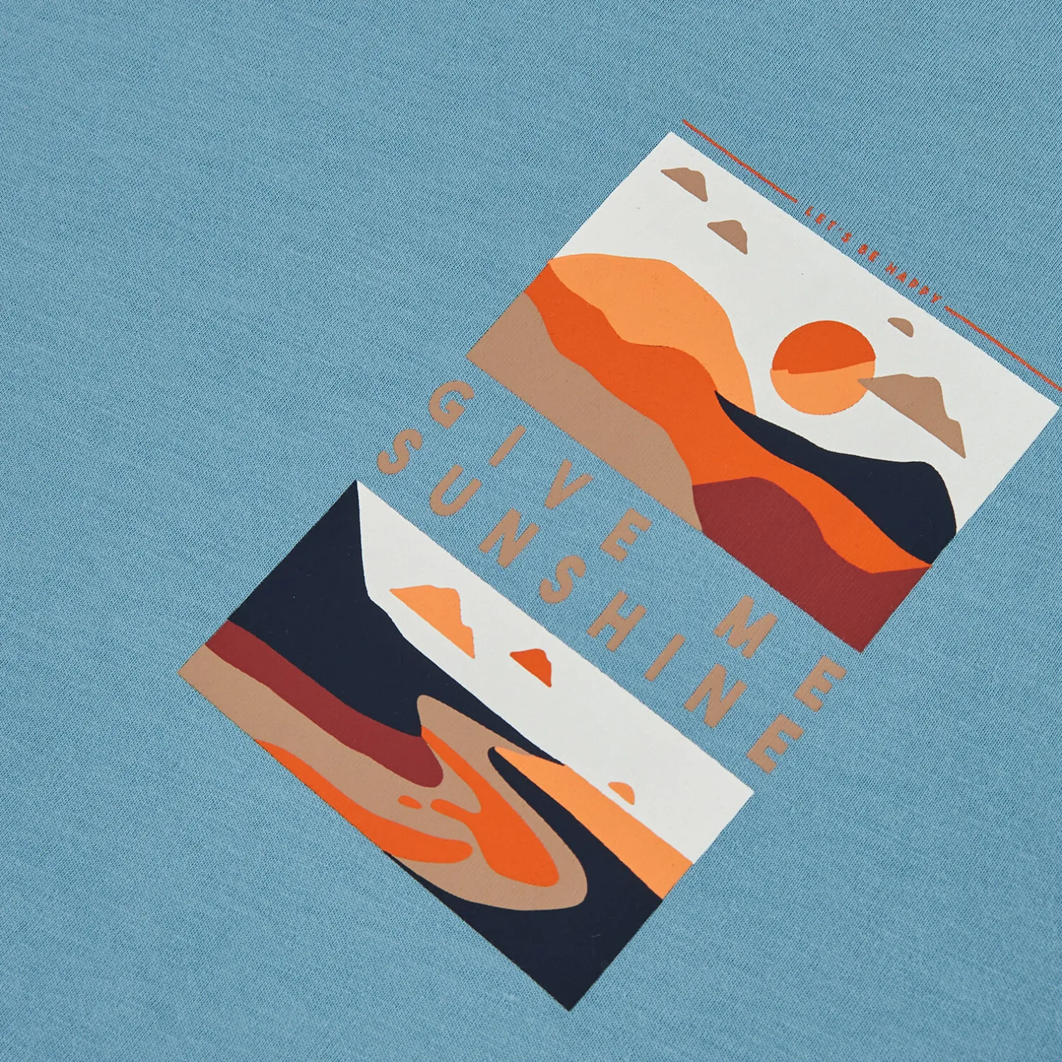 Jules Tee shirt col rond imprimé placé paysage- T-shirt