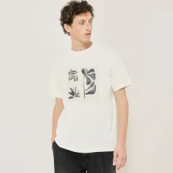 Jules Tee shirt col rond imprimé placé devant- T-shirt