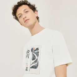 Jules Tee shirt col rond imprimé placé devant- T-shirt