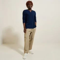 Jules Tee shirt col tunisien manches longues- T-shirt