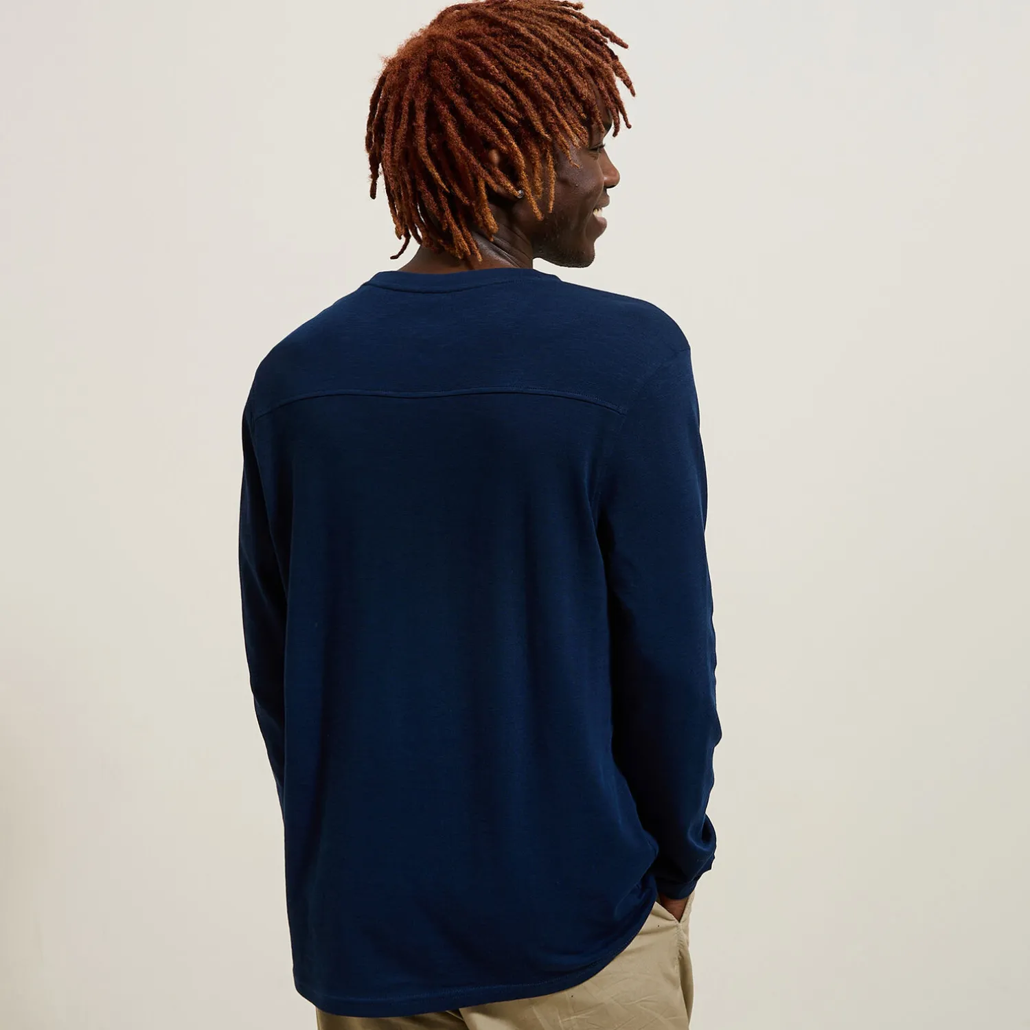 Jules Tee shirt col tunisien manches longues- T-shirt