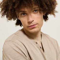 Jules Tee shirt col tunisien manches longues- T-shirt