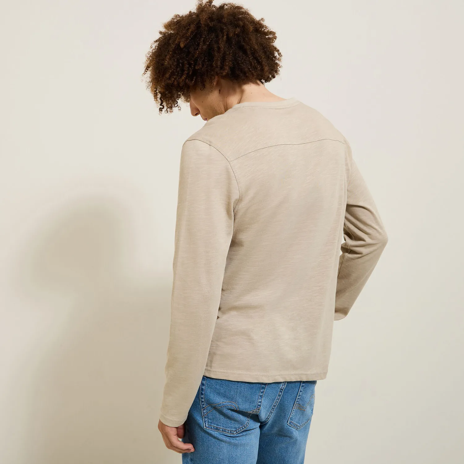 Jules Tee shirt col tunisien manches longues- T-shirt