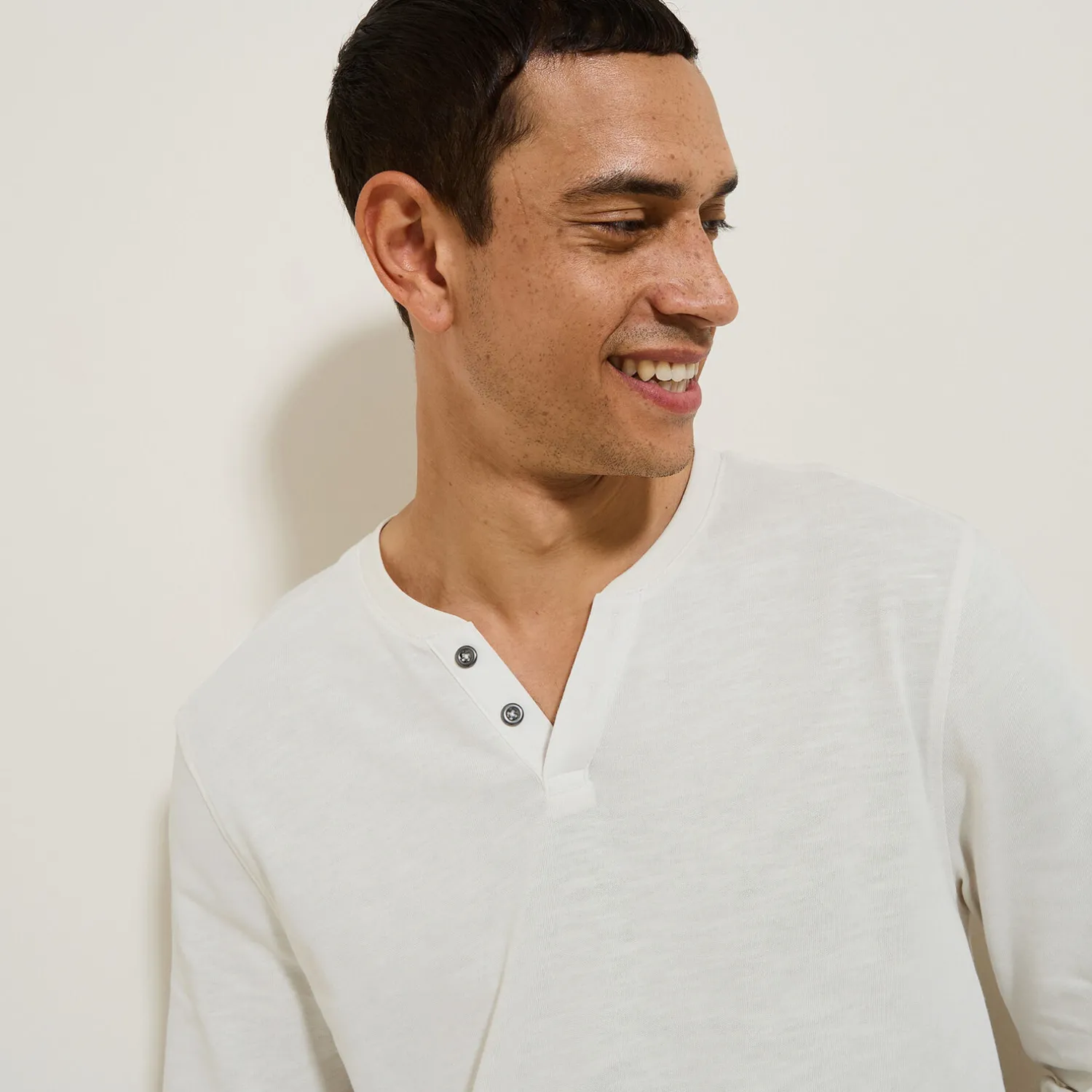 Jules Tee shirt col tunisien manches longues- T-shirt