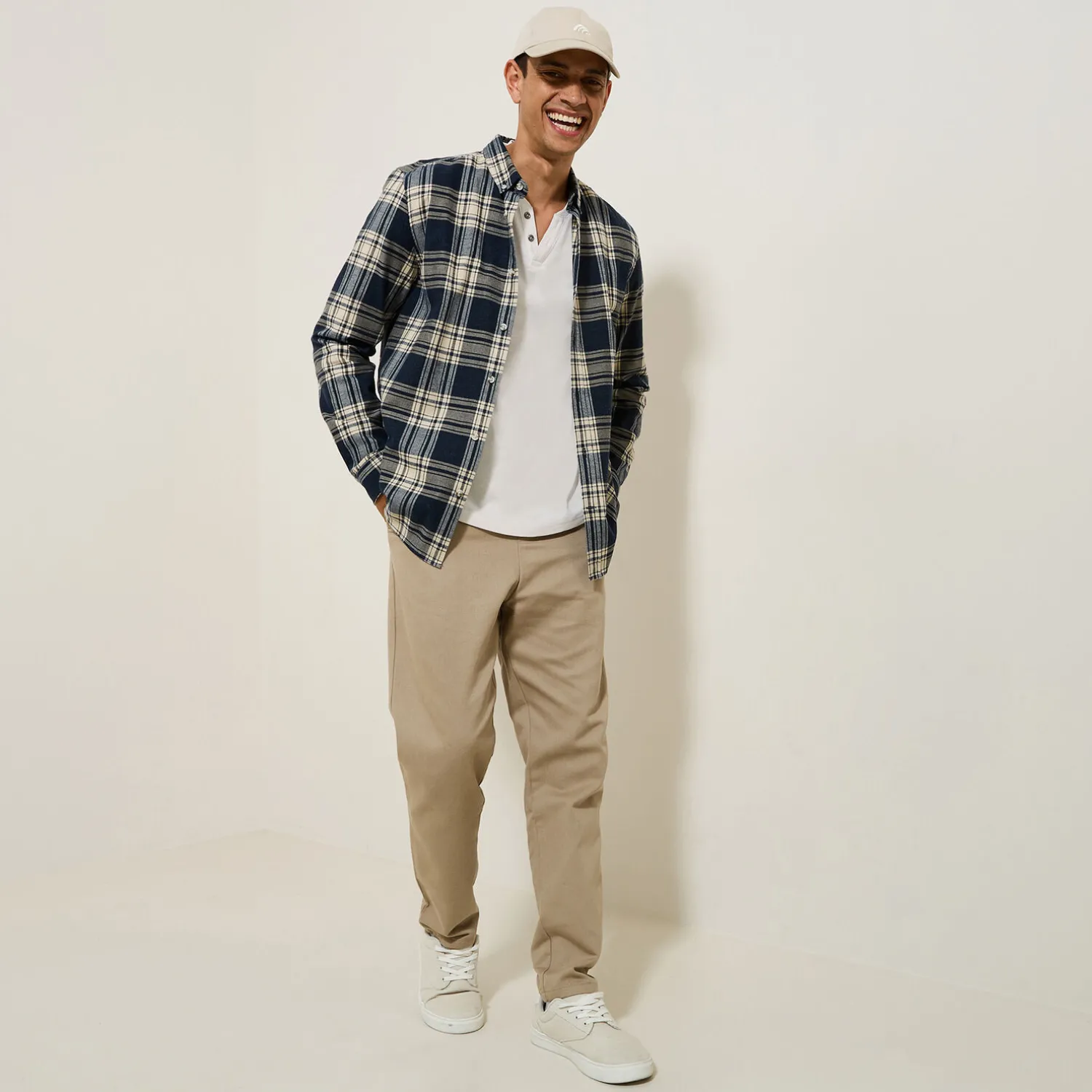 Jules Tee shirt col tunisien manches longues- T-shirt