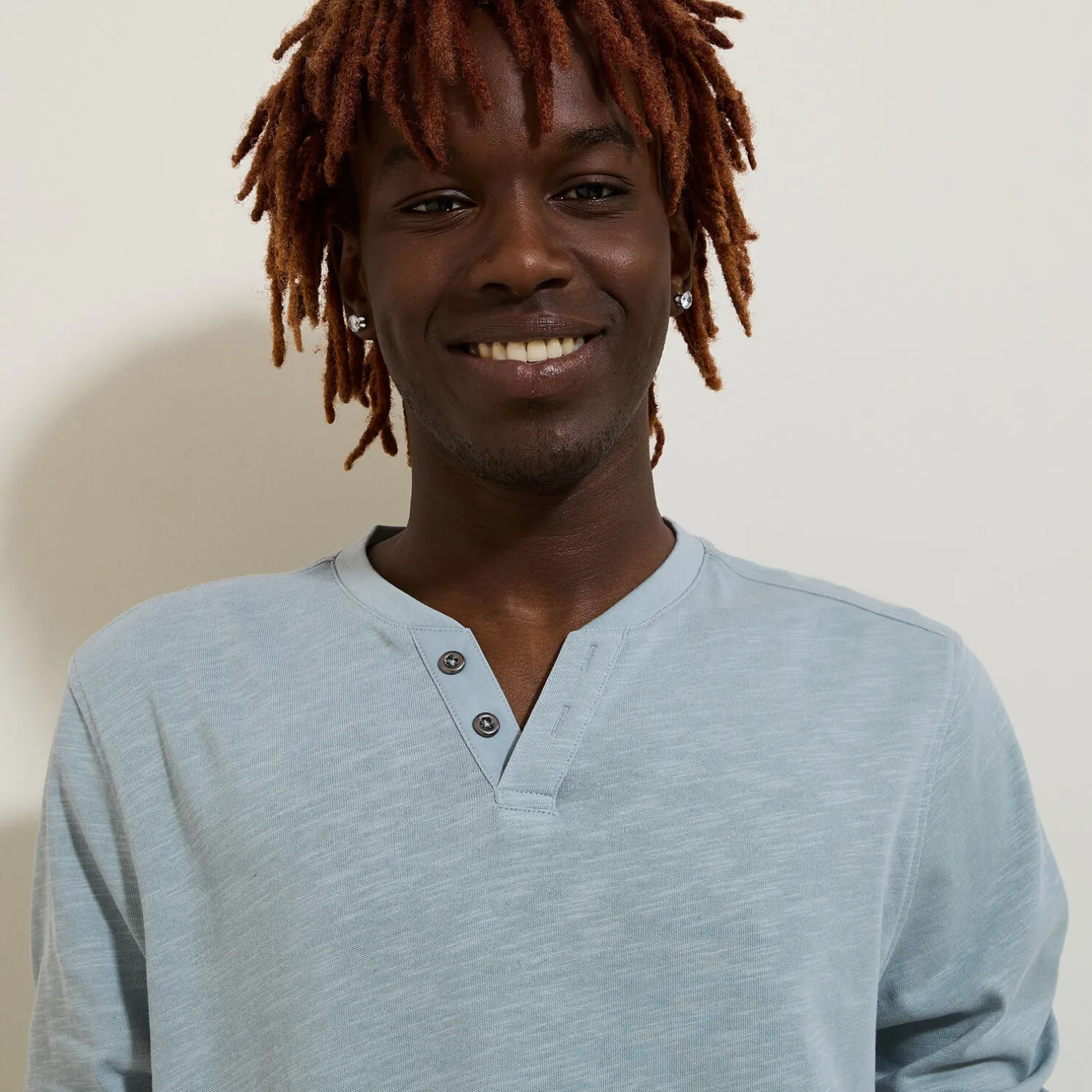 Jules Tee shirt col tunisien manches longues- T-shirt