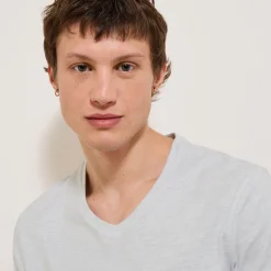 Jules Tee shirt col V en coton- T-shirt