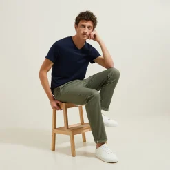 Jules Tee shirt col V en coton- T-shirt