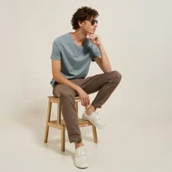 Jules Tee shirt col V en coton- T-shirt