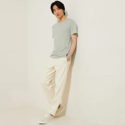 Jules Tee shirt col V en coton- T-shirt