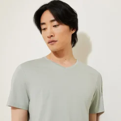 Jules Tee shirt col V en coton- T-shirt