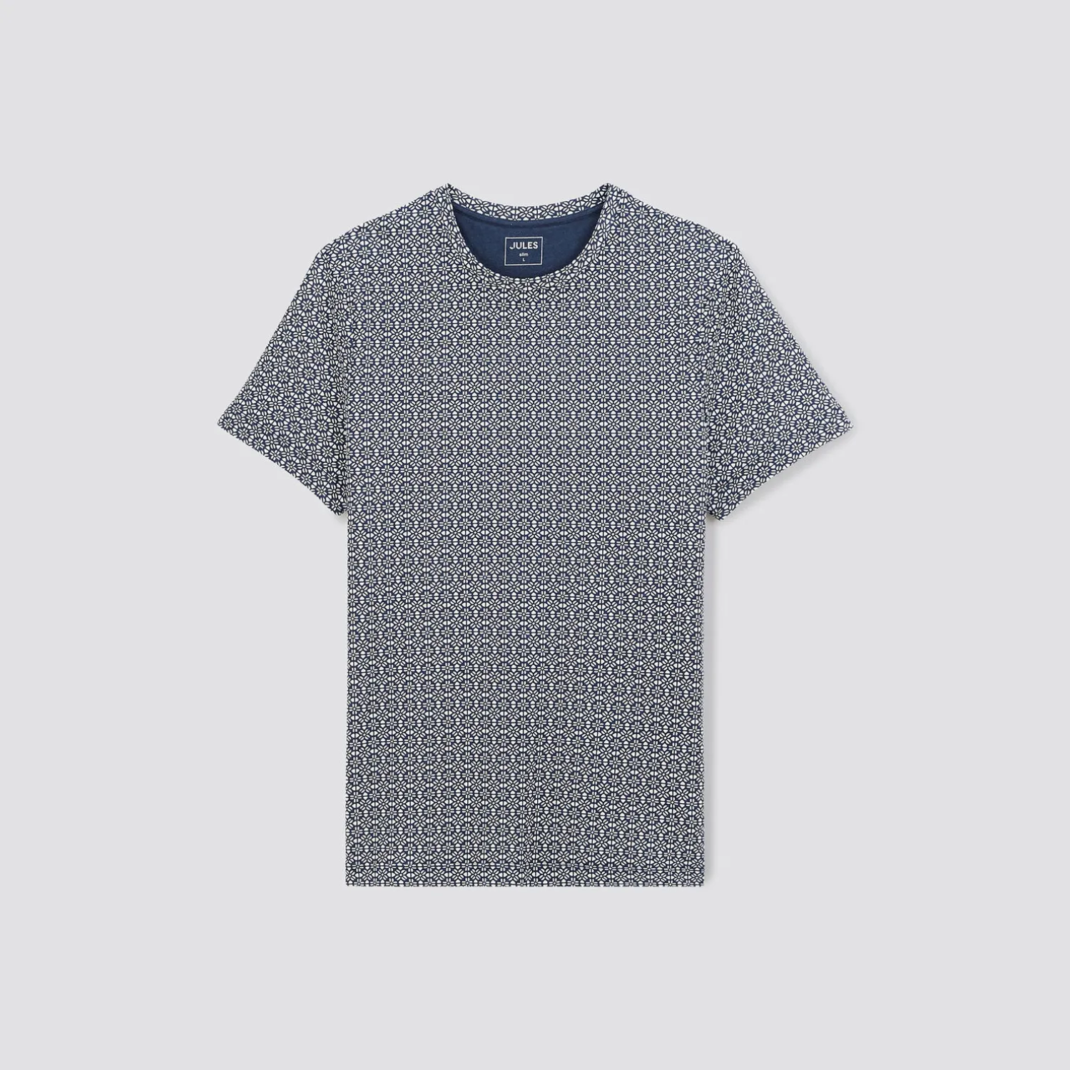 Jules Tee shirt coton/lin imprimé- T-shirt