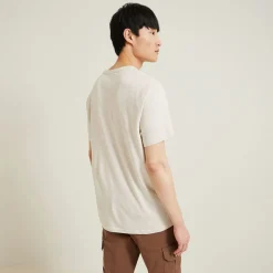 Jules Tee shirt effet microrayé broderie poitrine- Smart Casual|T-shirt