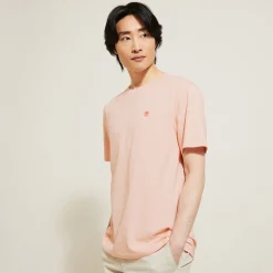 Jules Tee shirt effet microrayé broderie poitrine- T-shirt