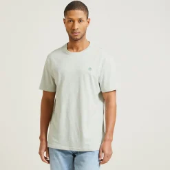 Jules Tee shirt effet microrayé broderie poitrine- T-shirt