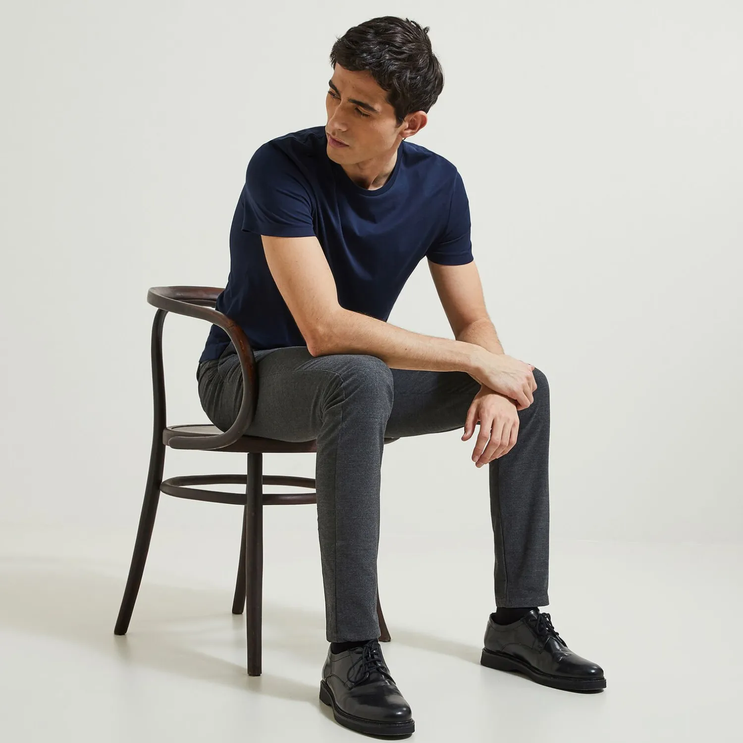 Jules Tee shirt en coton col rond basique- Smart Casual|T-shirt