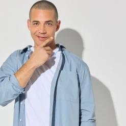 Jules Tee shirt en coton col rond basique- T-shirt