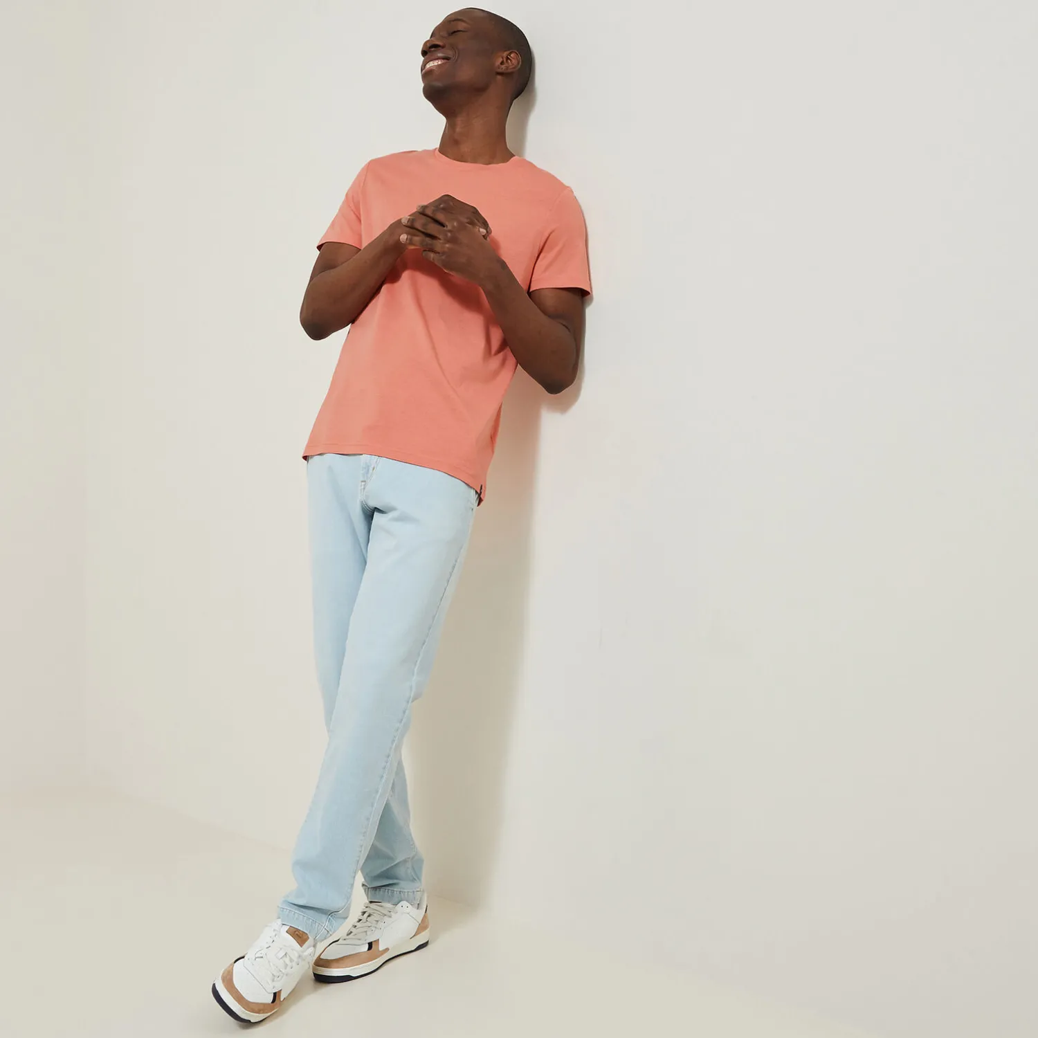 Jules Tee shirt en coton col rond basique- T-shirt