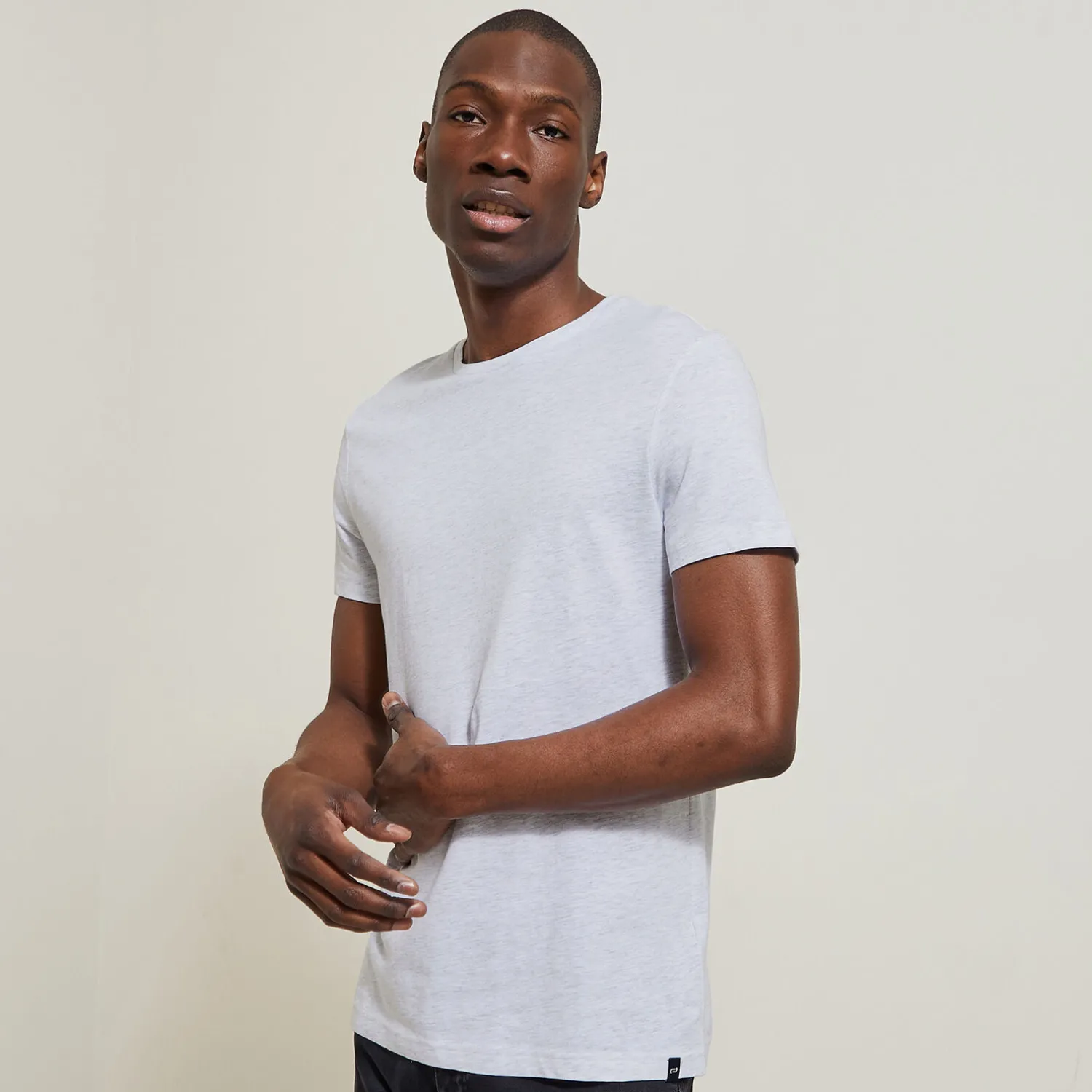 Jules Tee shirt en coton col rond basique- T-shirt