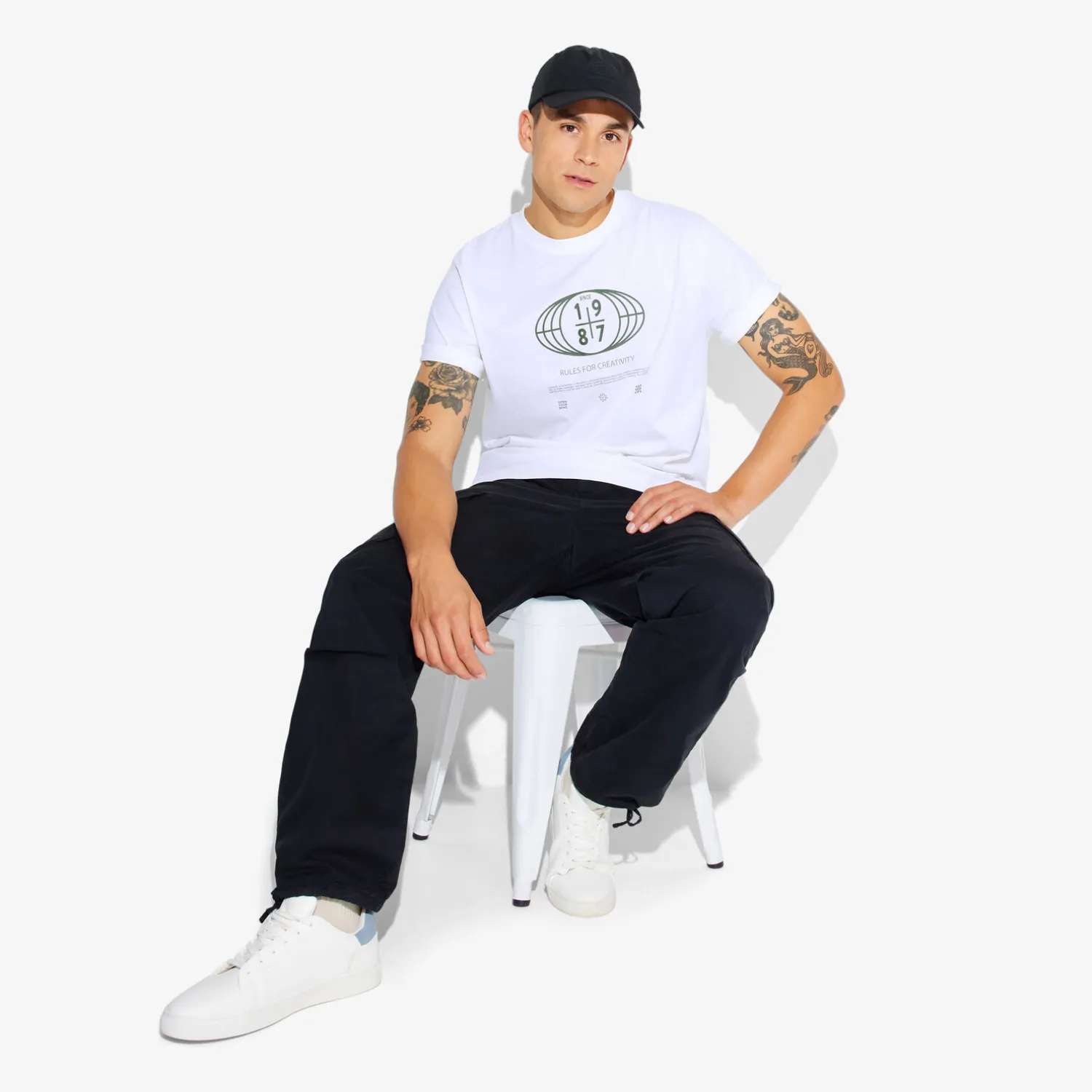 Jules Tee shirt imprimé col rond- T-shirt