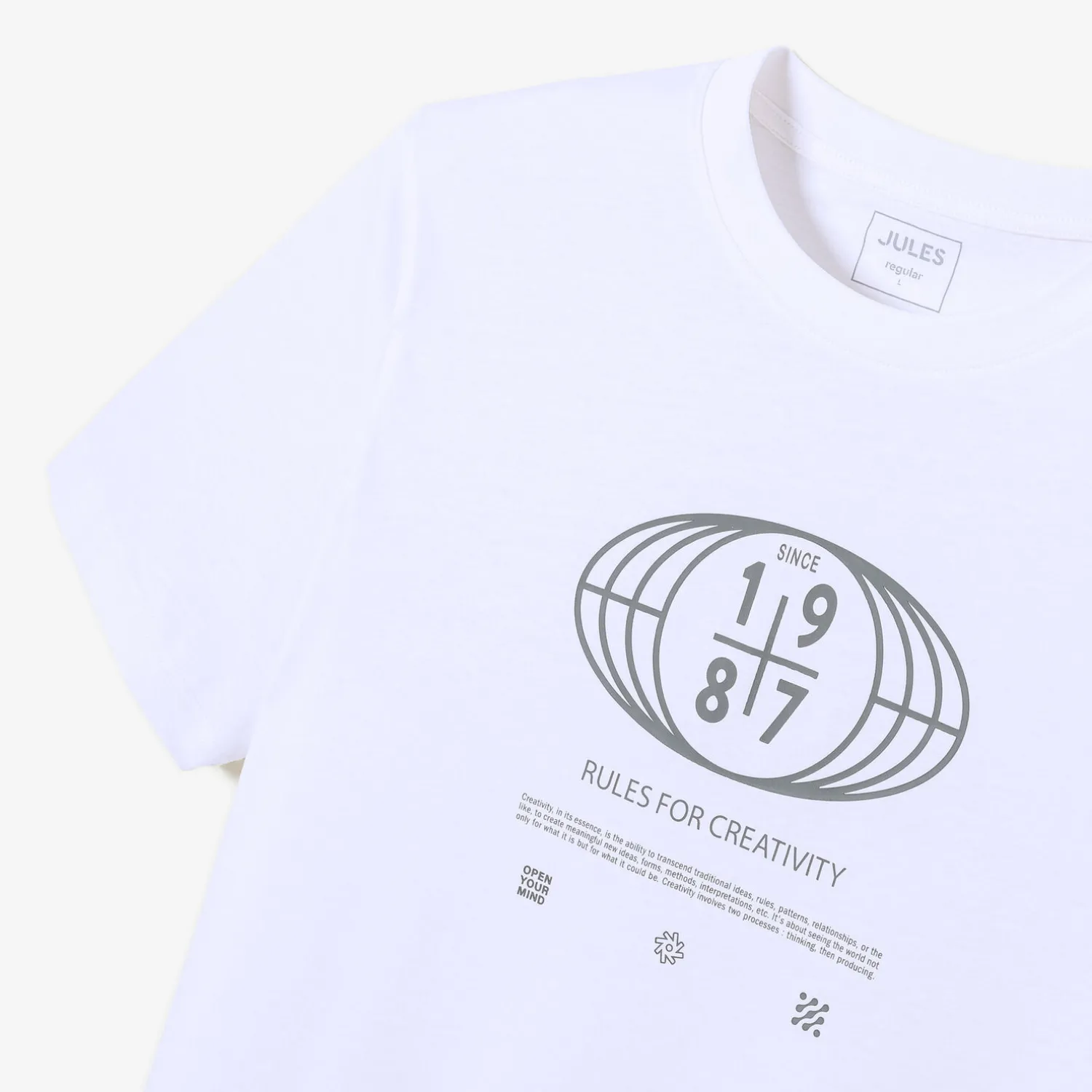 Jules Tee shirt imprimé col rond- T-shirt