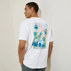 Jules Tee shirt imprimé devant et dos paysage- T-shirt