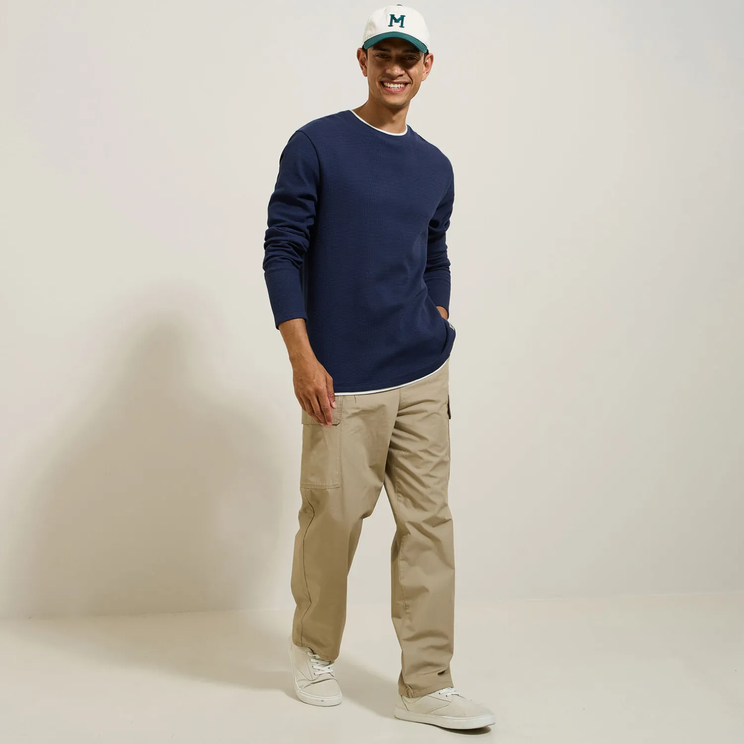 Jules Tee shirt matière fantaisie col rond- T-shirt