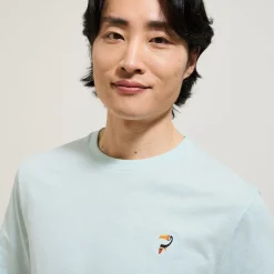 Jules Tee shirt matière flammée broderie poitrine- T-shirt