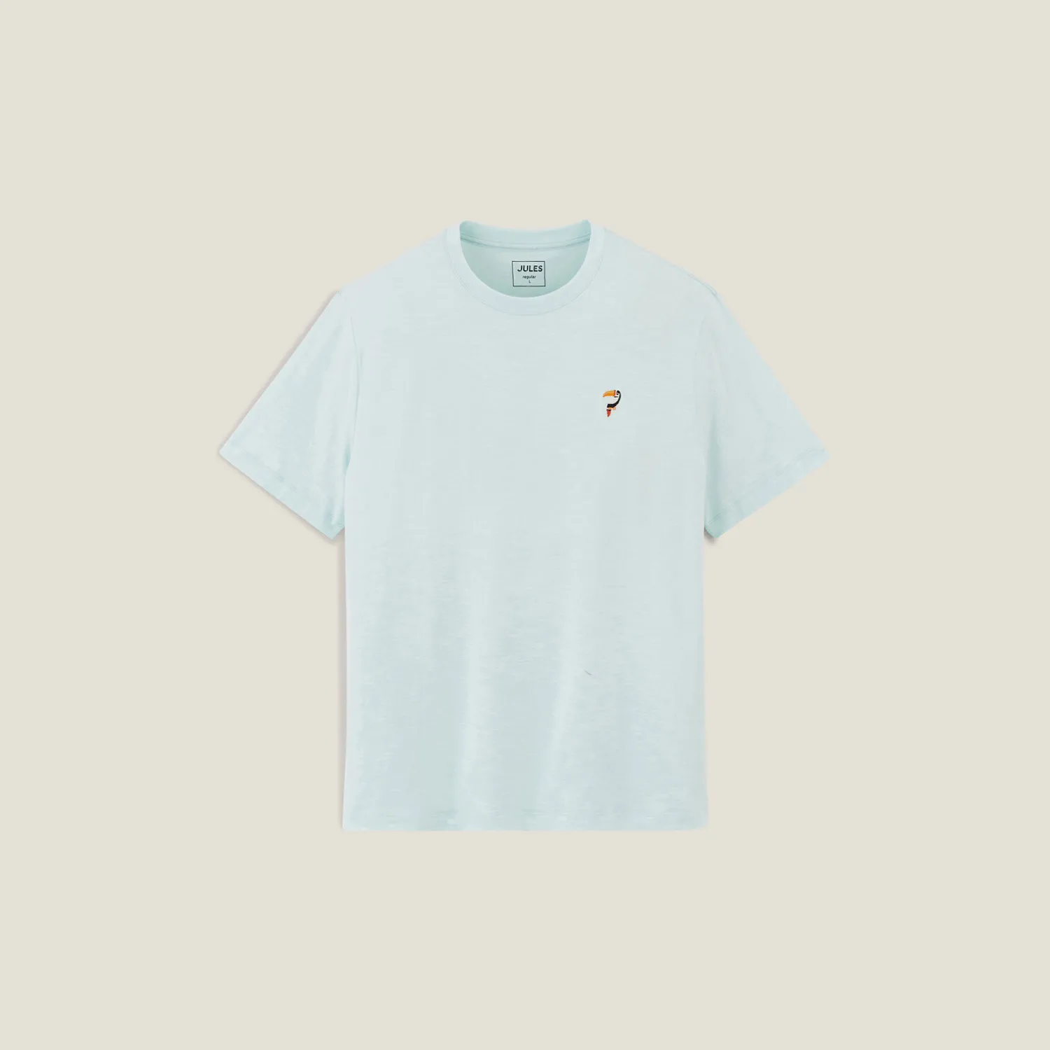 Jules Tee shirt matière flammée broderie poitrine- T-shirt