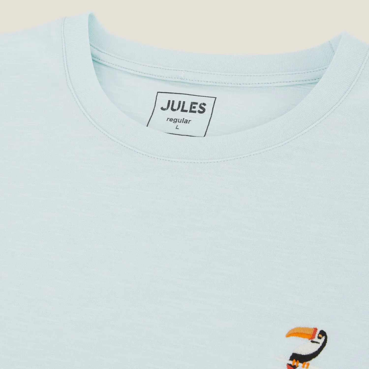 Jules Tee shirt matière flammée broderie poitrine- T-shirt