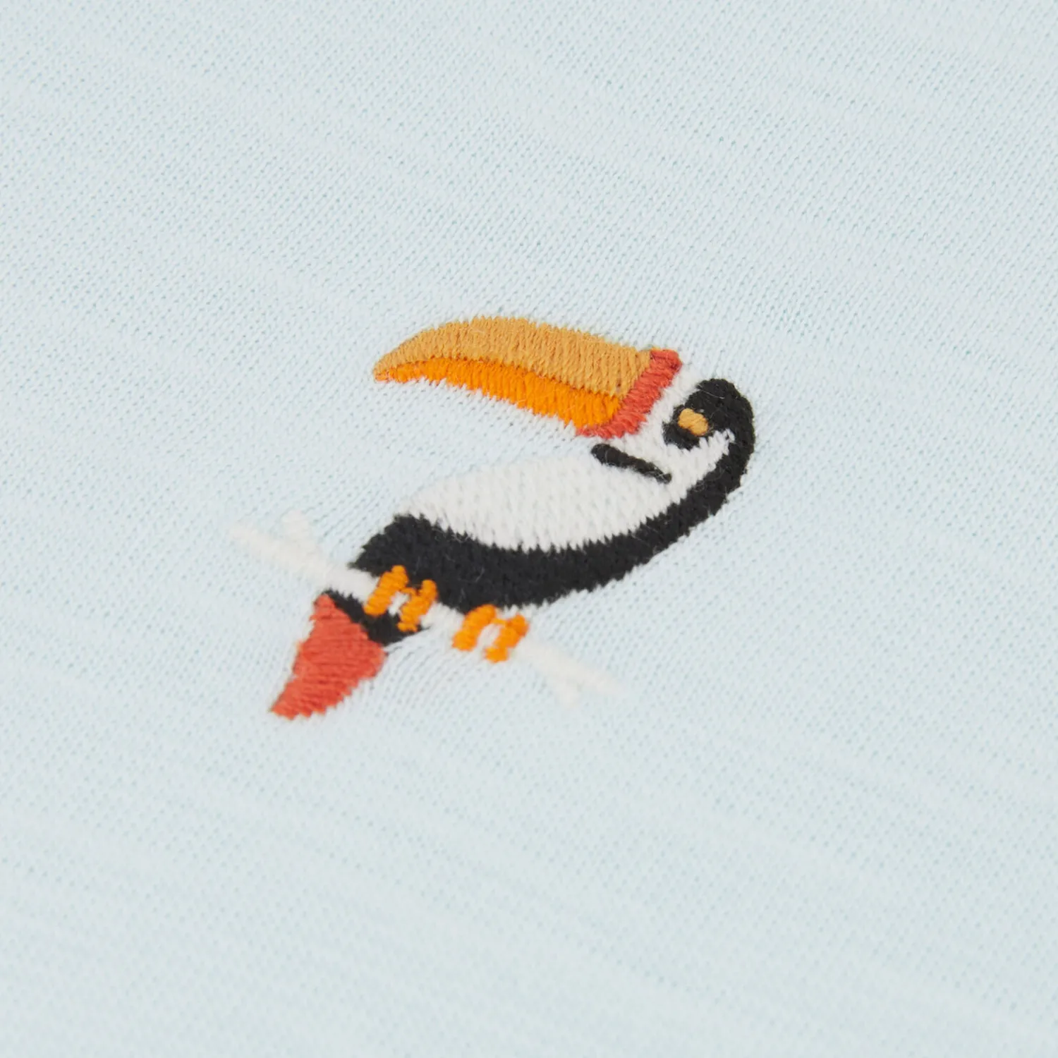 Jules Tee shirt matière flammée broderie poitrine- T-shirt