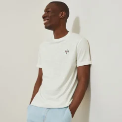 Jules Tee shirt matière flammée broderie poitrine- T-shirt