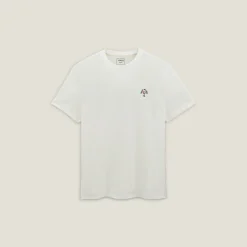 Jules Tee shirt matière flammée broderie poitrine- T-shirt