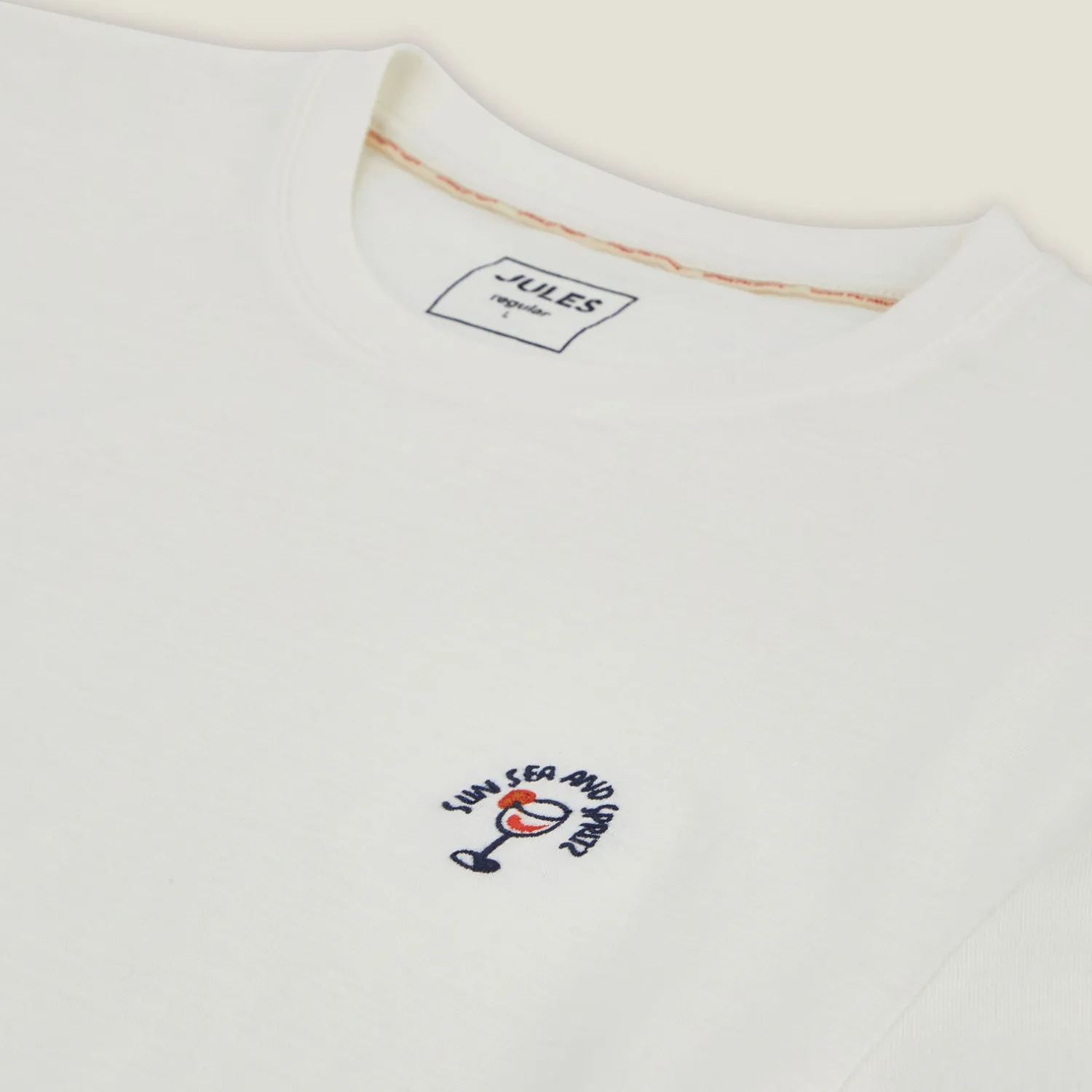 Jules Tee shirt matière flammée broderie poitrine- T-shirt