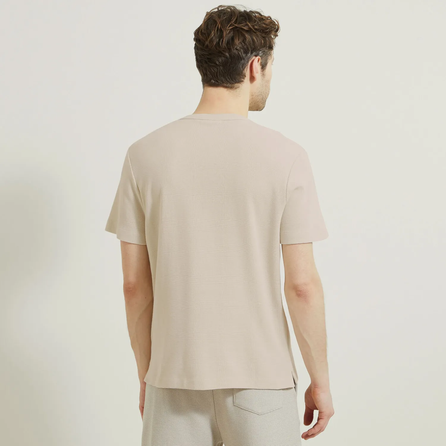 Jules Tee shirt matière gaufrée- T-shirt