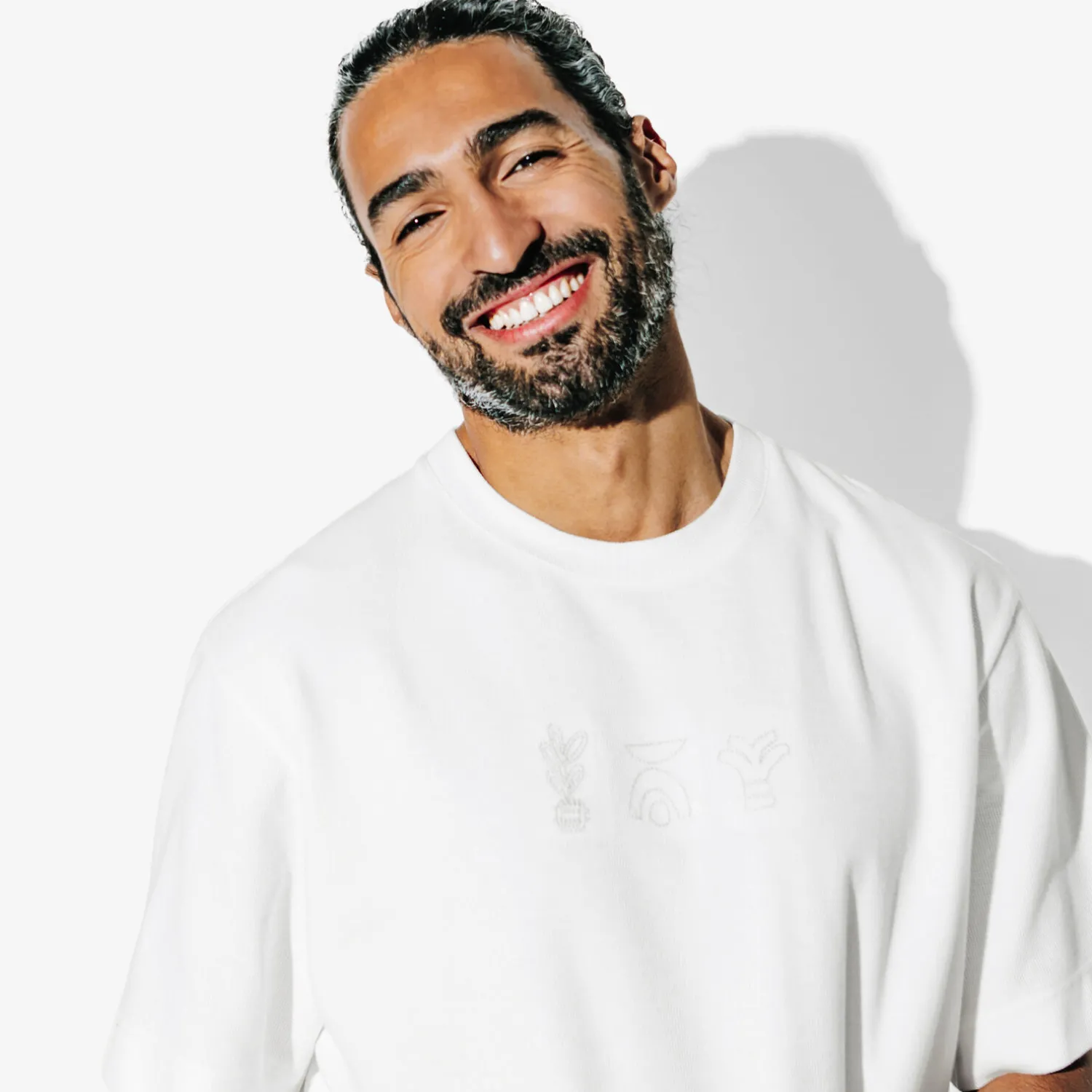 Jules Tee shirt matière gaufrée et broderie- T-shirt