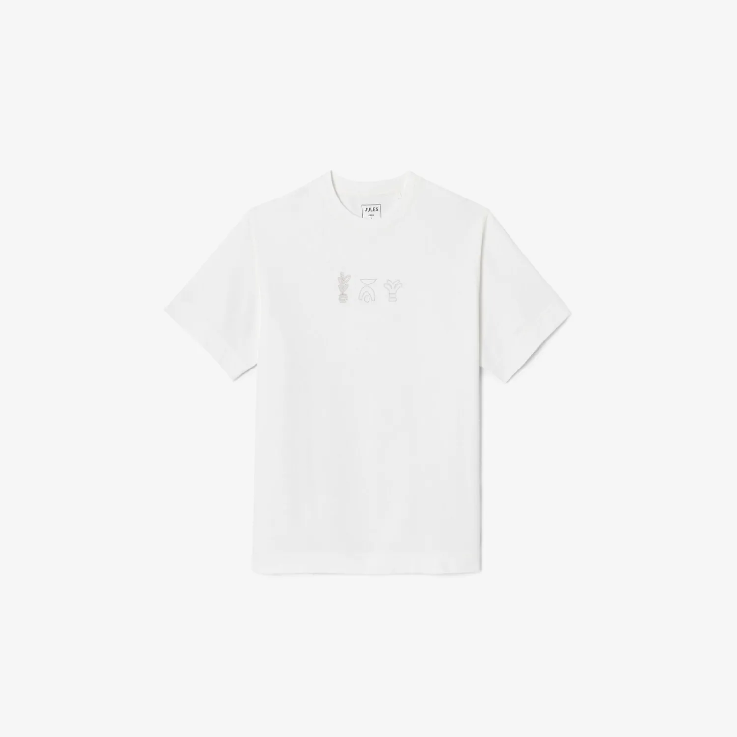 Jules Tee shirt matière gaufrée et broderie- T-shirt