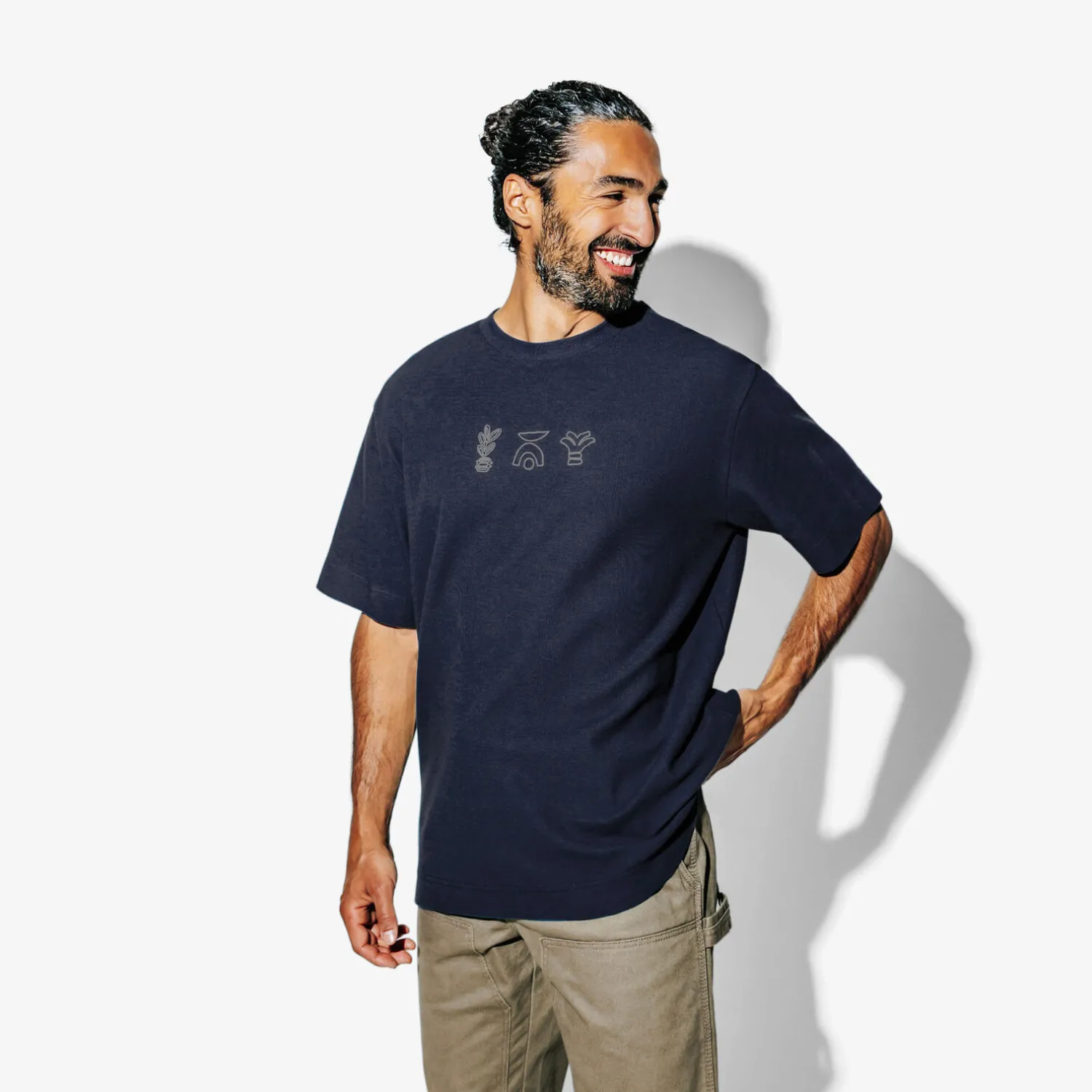 Jules Tee shirt matière gaufrée et broderie- T-shirt