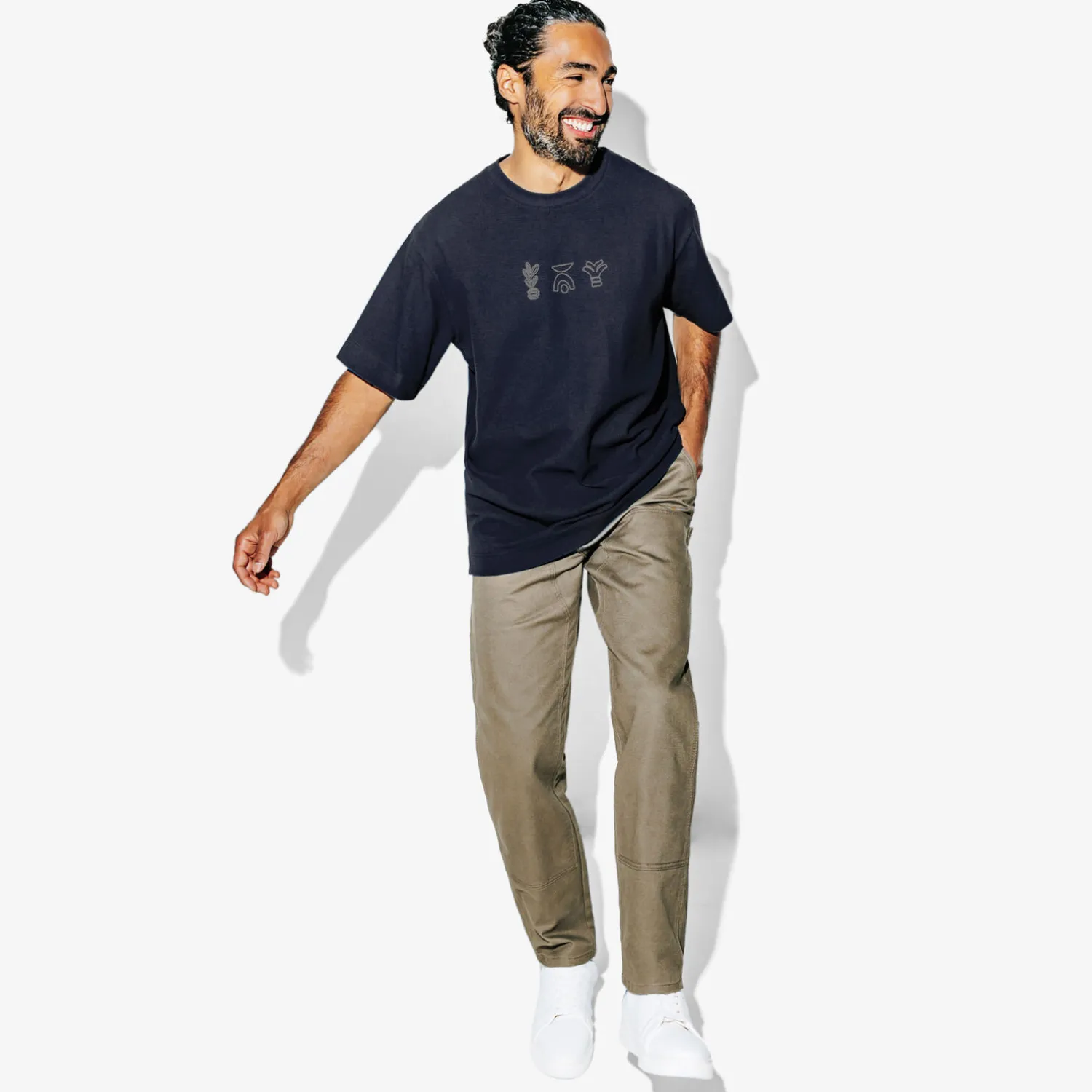 Jules Tee shirt matière gaufrée et broderie- T-shirt