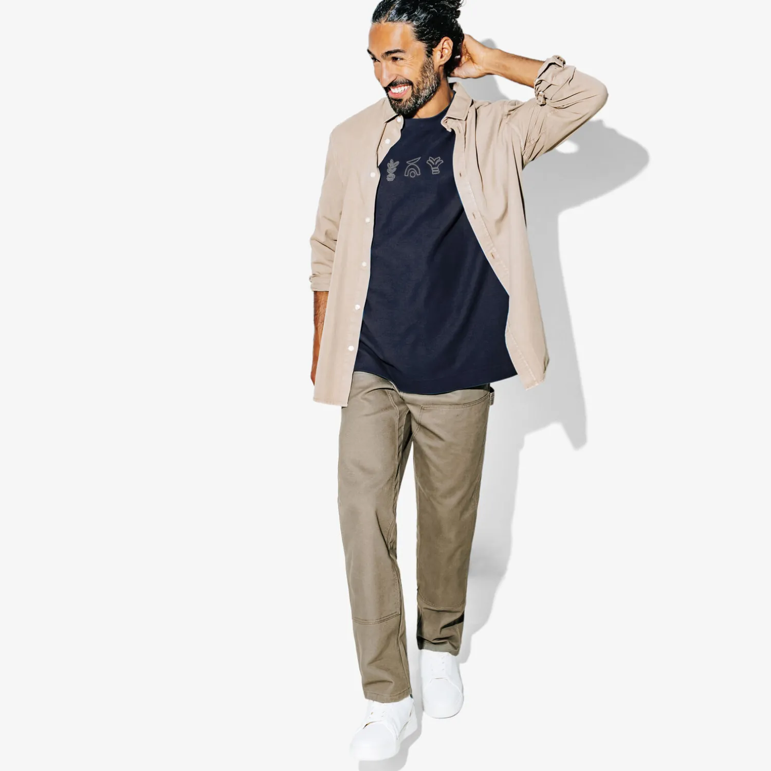 Jules Tee shirt matière gaufrée et broderie- T-shirt