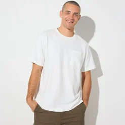 Jules Tee shirt matière éponge col rond- T-shirt