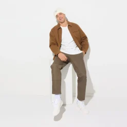 Jules Tee shirt matière éponge col rond- T-shirt