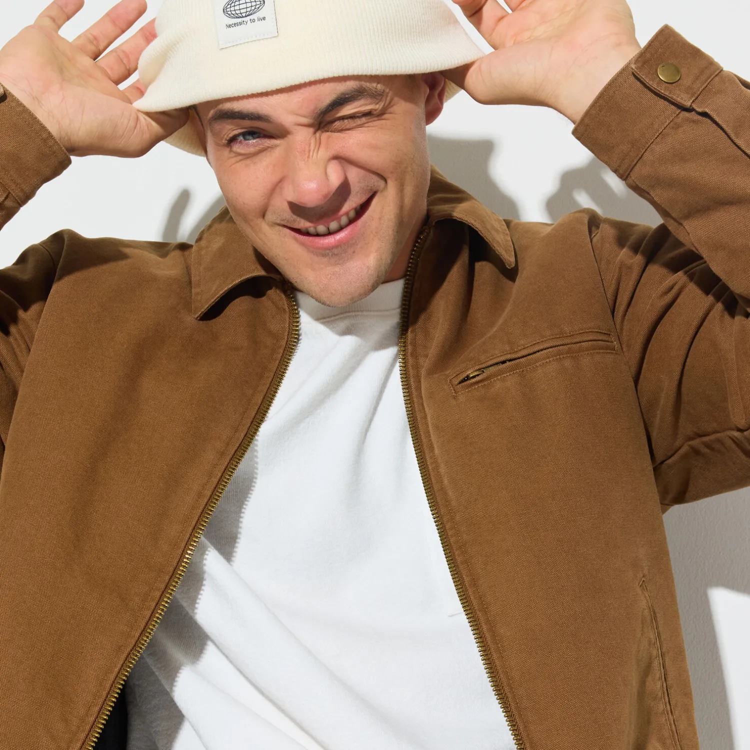 Jules Tee shirt matière éponge col rond- T-shirt