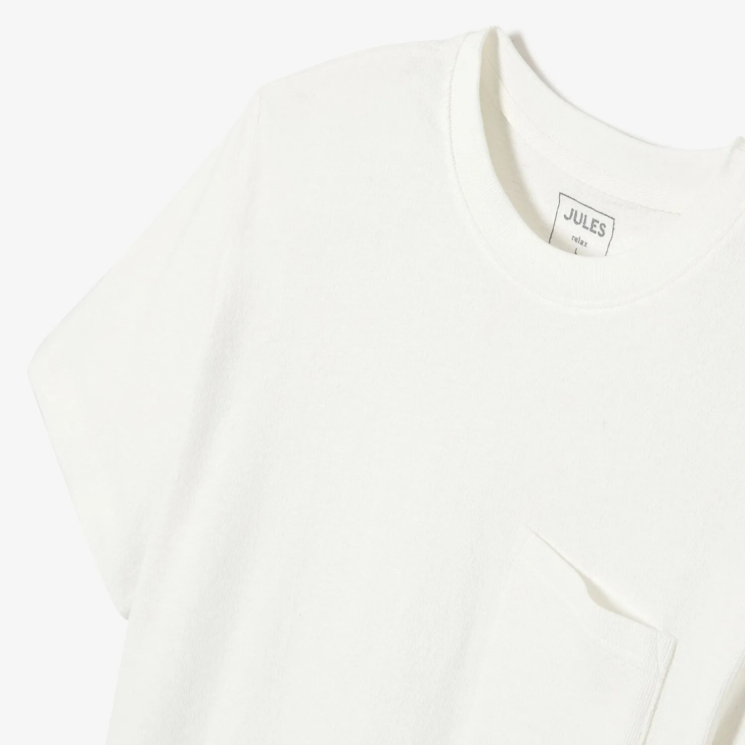 Jules Tee shirt matière éponge col rond- T-shirt